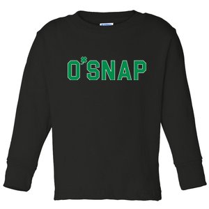 O'Snap Irish St. Patrick's Day Clover Toddler Long Sleeve Shirt