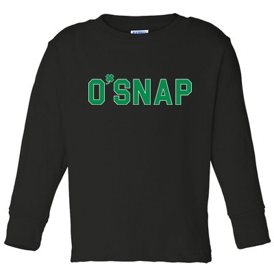 O'Snap Irish St. Patrick's Day Clover Toddler Long Sleeve Shirt