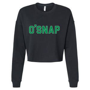 O'Snap Irish St. Patrick's Day Clover Cropped Pullover Crew