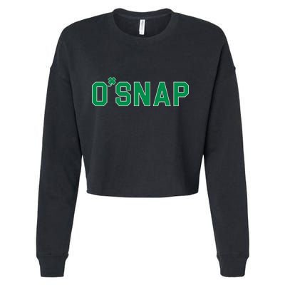 O'Snap Irish St. Patrick's Day Clover Cropped Pullover Crew