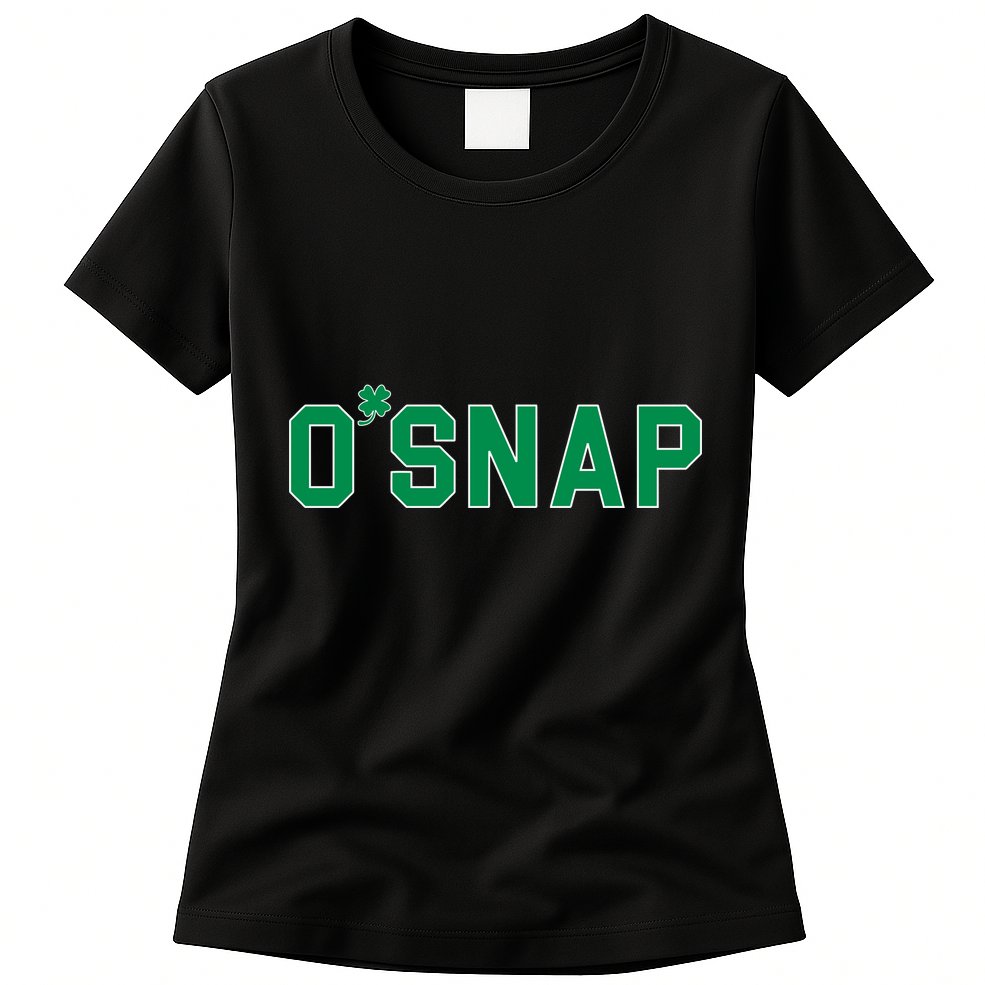 O'Snap Irish St. Patrick's Day Clover Womens T-Shirt