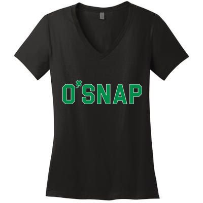 O'Snap Irish St. Patrick's Day Clover Women's V-Neck T-Shirt