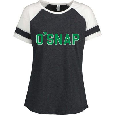 O'Snap Irish St. Patrick's Day Clover Enza Ladies Jersey Colorblock Tee