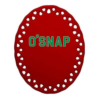 O'Snap Irish St. Patrick's Day Clover Ceramic Oval Ornament