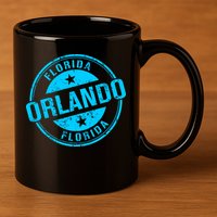 Orlando Stamp 11oz C Handle Ceramic Mug