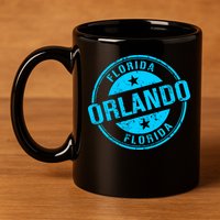 Orlando Stamp 11oz C Handle Ceramic Mug