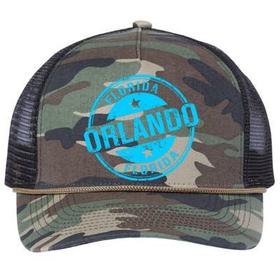 Orlando Stamp Retro Rope Trucker Hat Cap