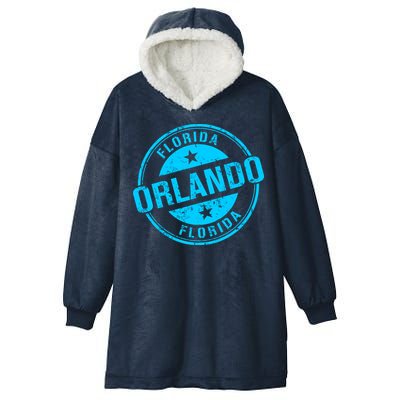 Orlando Stamp Hooded Wearable Blanket