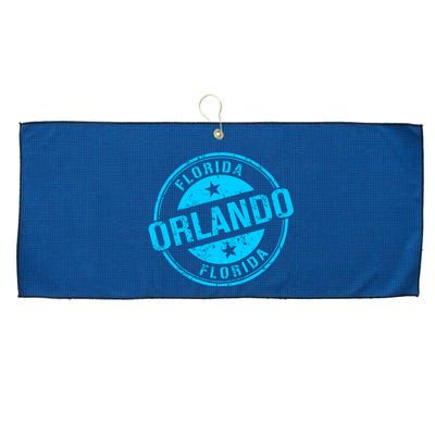 Orlando Stamp Large Microfiber Waffle Golf Towel