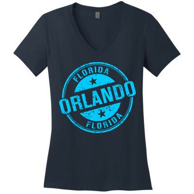 Orlando Stamp Women's V-Neck T-Shirt