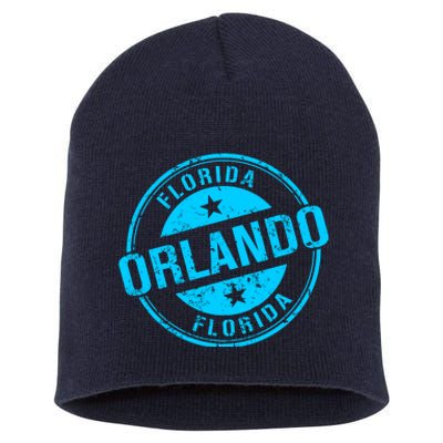 Orlando Stamp Short Acrylic Beanie