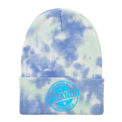 Orlando Stamp Tie Dye 12in Knit Beanie