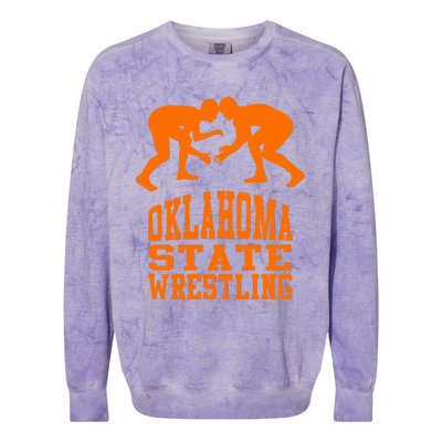 Oklahoma S.T.A.T.E.Wrestling Colorblast Crewneck Sweatshirt