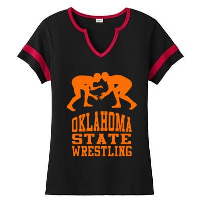 Oklahoma S.T.A.T.E.Wrestling Ladies Halftime Notch Neck Tee