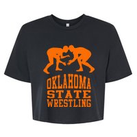 Oklahoma S.T.A.T.E.Wrestling Bella+Canvas Jersey Crop Tee