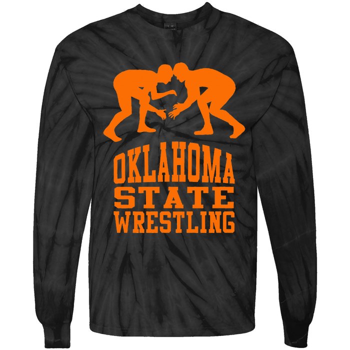 Oklahoma S.T.A.T.E.Wrestling Tie-Dye Long Sleeve Shirt