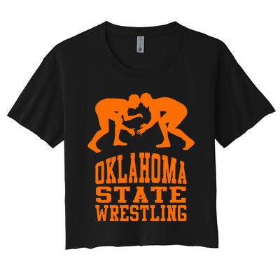 Oklahoma S.T.A.T.E.Wrestling Women's Crop Top Tee