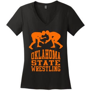 Oklahoma S.T.A.T.E.Wrestling Women's V-Neck T-Shirt