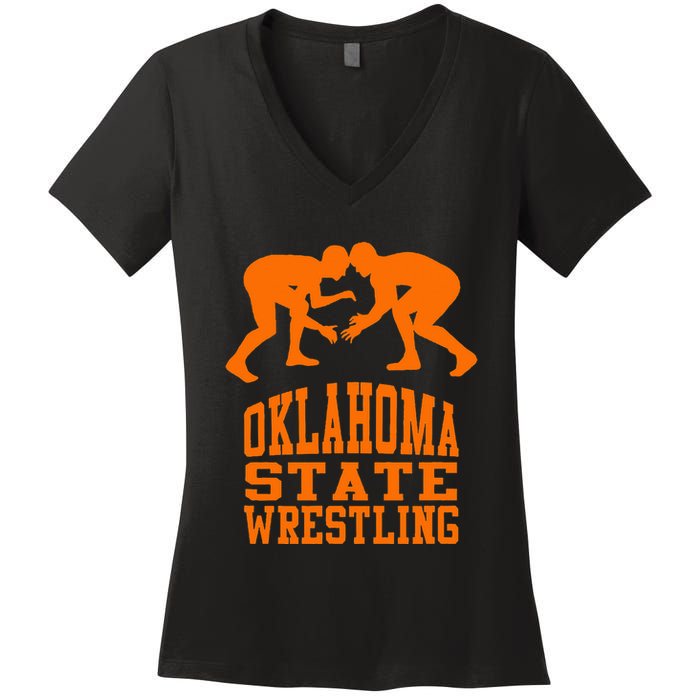 Oklahoma S.T.A.T.E.Wrestling Women's V-Neck T-Shirt