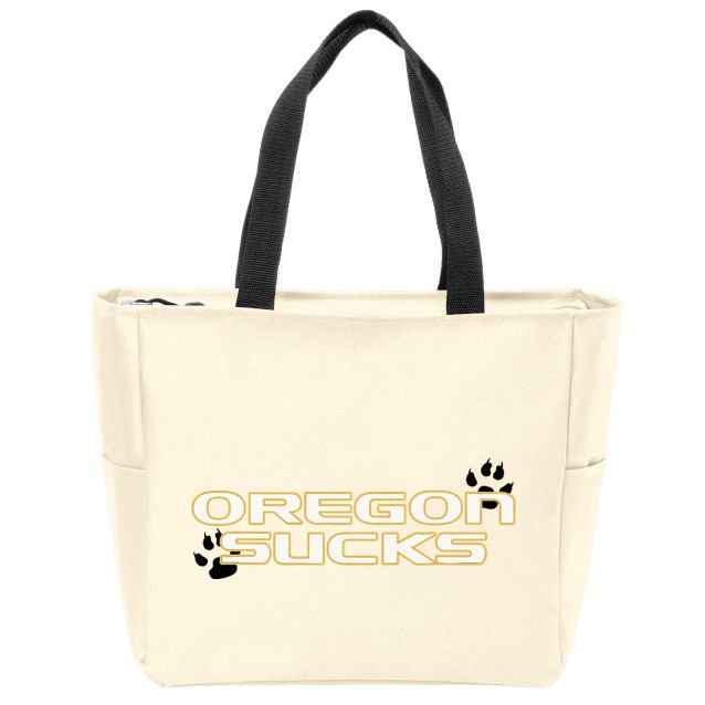 Oregon Sucks Zip Tote Bag