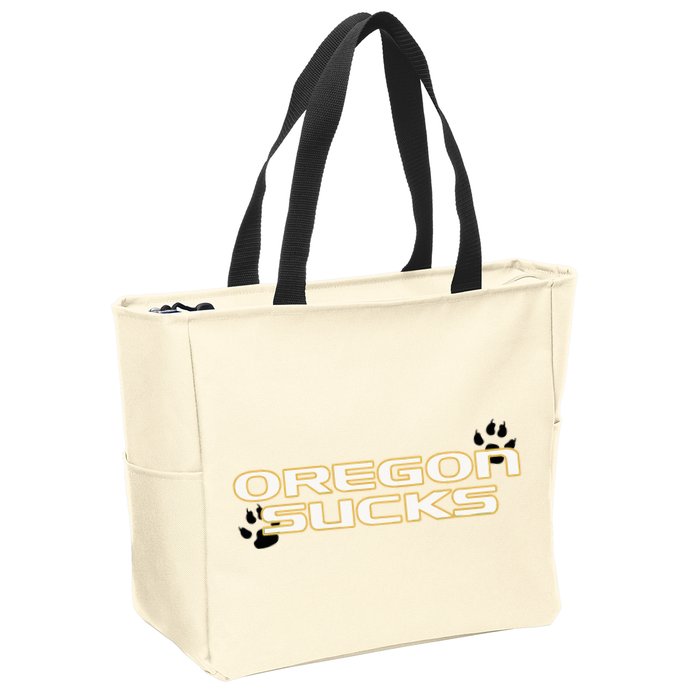 Oregon Sucks Zip Tote Bag