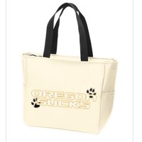 Oregon Sucks Zip Tote Bag