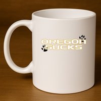 Oregon Sucks 11oz C Handle Ceramic Mug