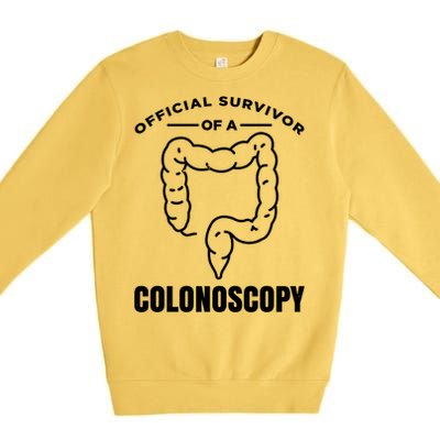 Offical Survivor Of A Colonoscopy Colon Cancer Awareness Meaningful Gift Premium Crewneck Sweatshirt