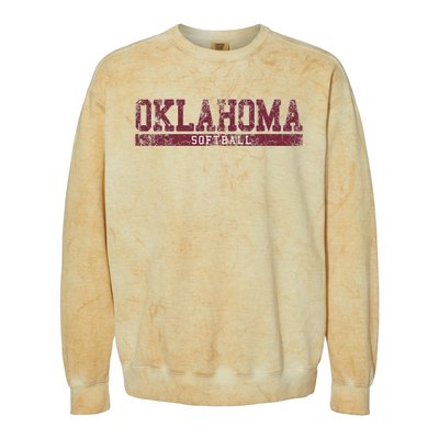 Oklahoma Softball Colorblast Crewneck Sweatshirt