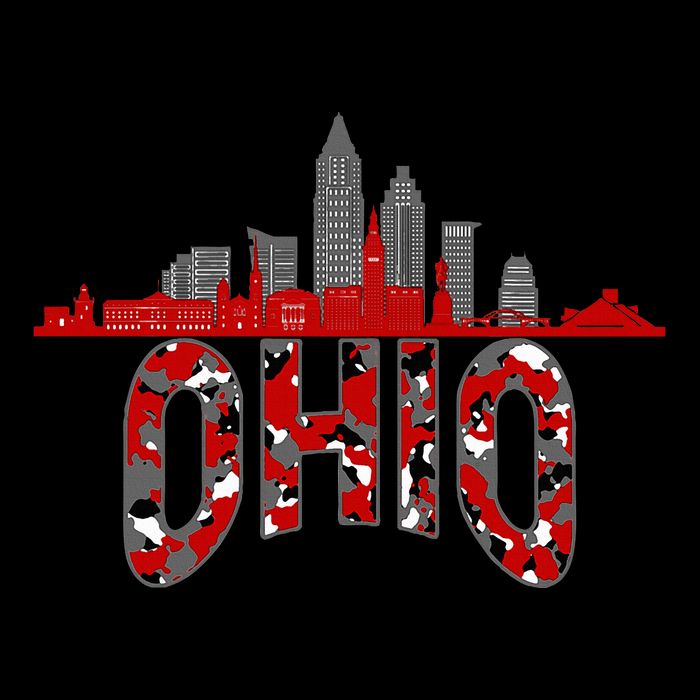 Ohioan State Of Ohio Camo Graphic Designs Doggie Tank