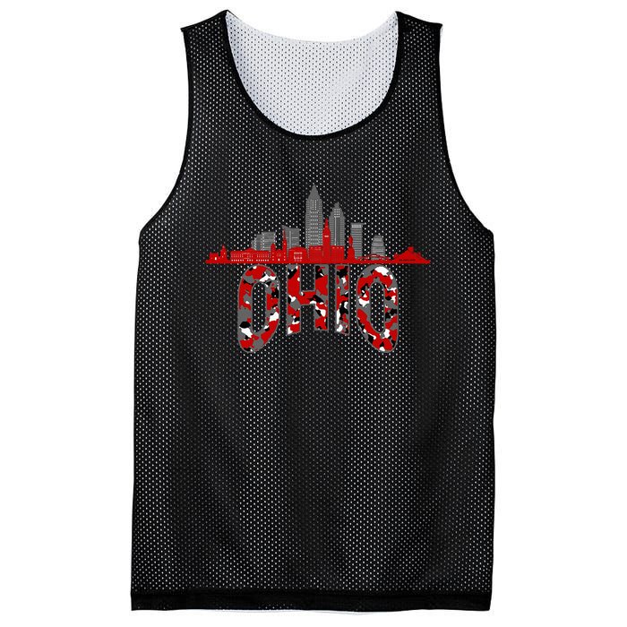 Ohioan State Of Ohio Camo Graphic Designs Mesh Reversible Basketball Jersey Tank