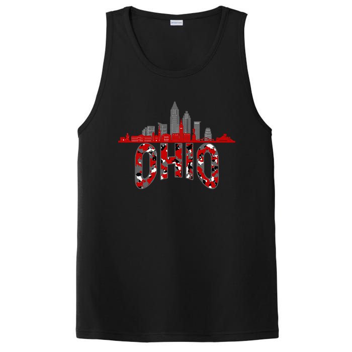 Ohioan State Of Ohio Camo Graphic Designs PosiCharge Competitor Tank