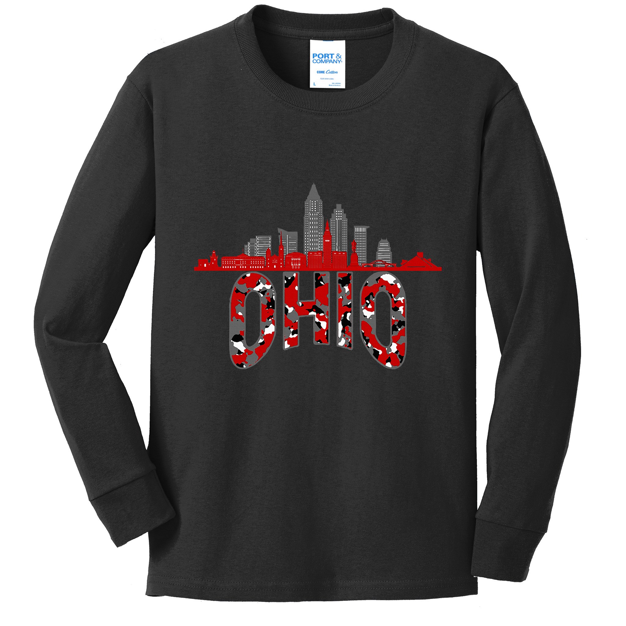 Ohioan State Of Ohio Camo Graphic Designs Kids Long Sleeve Shirt