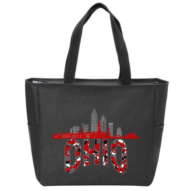 Ohioan State Of Ohio Camo Graphic Designs Zip Tote Bag