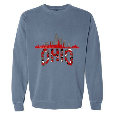 Ohioan State Of Ohio Camo Graphic Designs Garment-Dyed Sweatshirt