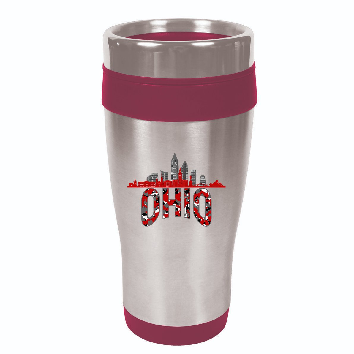 Ohioan State Of Ohio Camo Graphic Designs 16oz Travel Tumbler