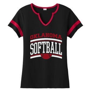 Oklahoma Softball Ladies Halftime Notch Neck Tee