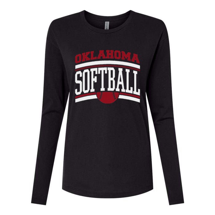 Oklahoma Softball Womens Cotton Relaxed Long Sleeve T-Shirt