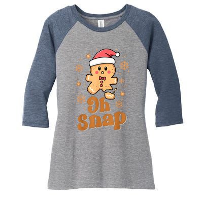 Oh Snap Women's Tri-Blend 3/4-Sleeve Raglan Shirt