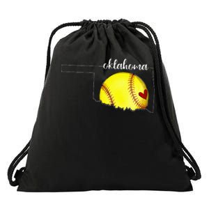 Oklahoma Softball Drawstring Bag