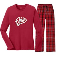 Ohio Strong Women's Long Sleeve Flannel Pajama Set 