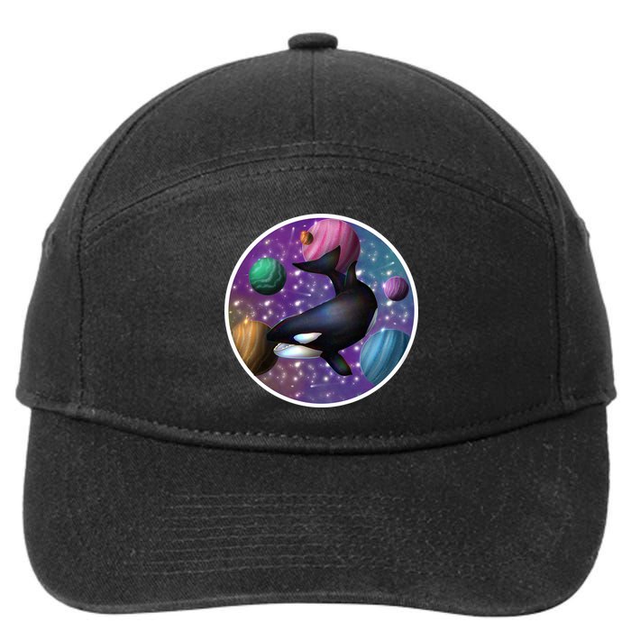 Orca Space 7-Panel Snapback Hat