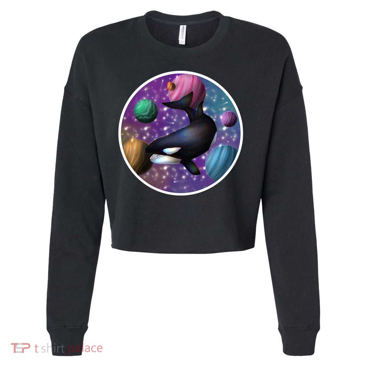 Orca Space Cropped Pullover Crew