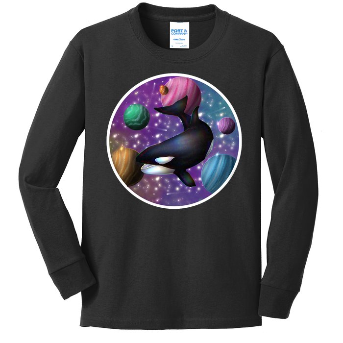 Orca Space Kids Long Sleeve Shirt