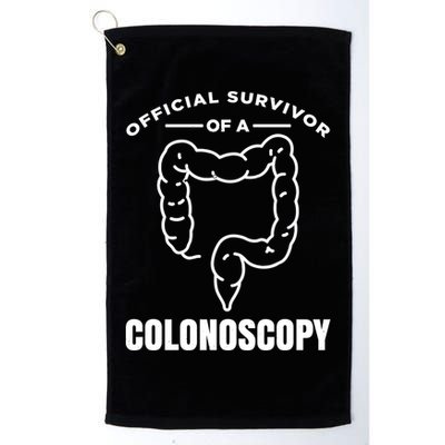 Offical Survivor Of A Colonoscopy Colon Cancer Awareness Gift Golf Towel