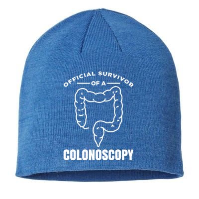 Offical Survivor Of A Colonoscopy Colon Cancer Awareness Gift Sustainable Beanie