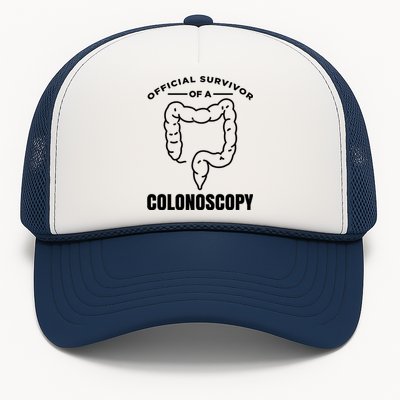 Offical Survivor Of A Colonoscopy Colon Cancer Awareness Gift Trucker Hat