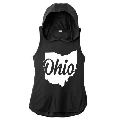 Ohio State Ladies PosiCharge Tri-Blend Wicking Draft Hoodie Tank