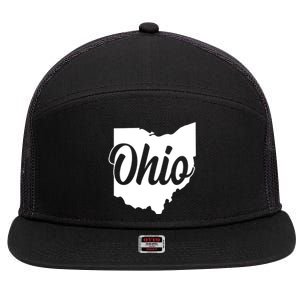 Ohio State 7 Panel Mesh Trucker Snapback Hat