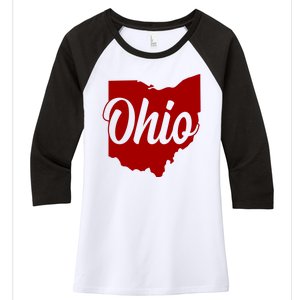 Ohio State Women's Tri-Blend 3/4-Sleeve Raglan Shirt